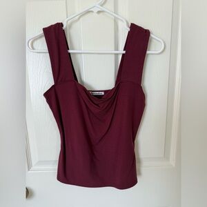 Reformation Deep Burgundy Tank Top